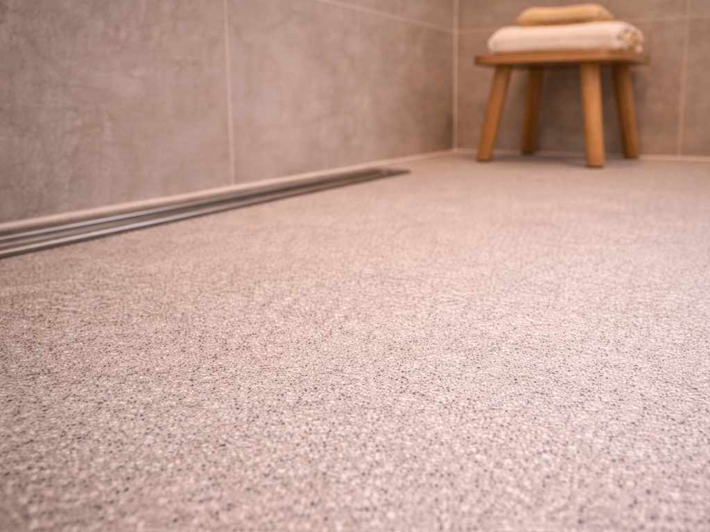 Anti-slip shower flooring